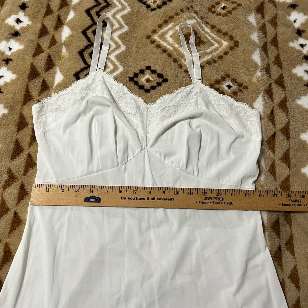 White Lace-Trim Slip Dress